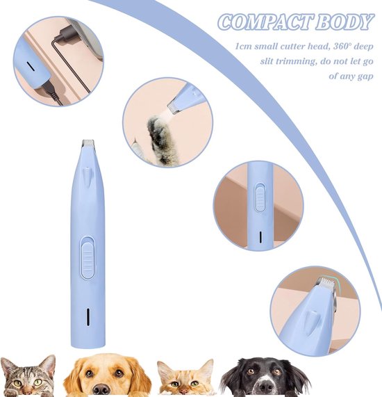 Tondeuse Silencieuse Pour Chiens Et Chats - Rasoir à Fourrure Extrême - Blanc - Neuf