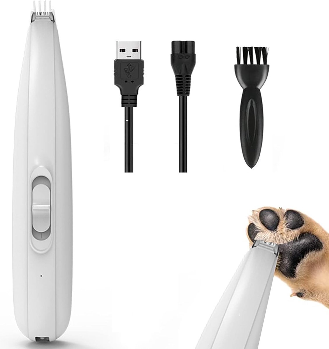 hond trimmer – Hondenpoottrimmer, stille hondentondeuse, pootscheerapparaat voor honden, katten, poten, ogen, oren, gezicht