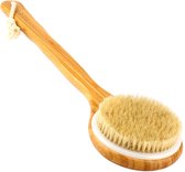 Grattoir corporel H&S à long manche avec poils de bambou naturels pour peau sèche