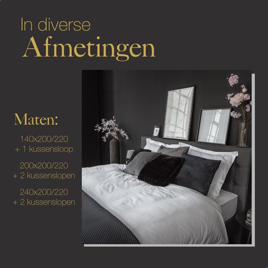 Ten Cate Premium Dekbedovertrek - Dekbedovertrek 140 x 200 - Dekbedovertrekken - Dekbedovertrek 1 persoons - Satijn - White Whisper - Wit van Ten Cate — afbeelding 4