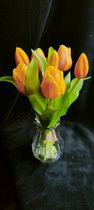 Gele tulpen | Kunst Tulpen | 31 cm | Geel | 7 stelen | Tulpen | kunstbloemen voor binnen | kunstbloemen die net echt lijken