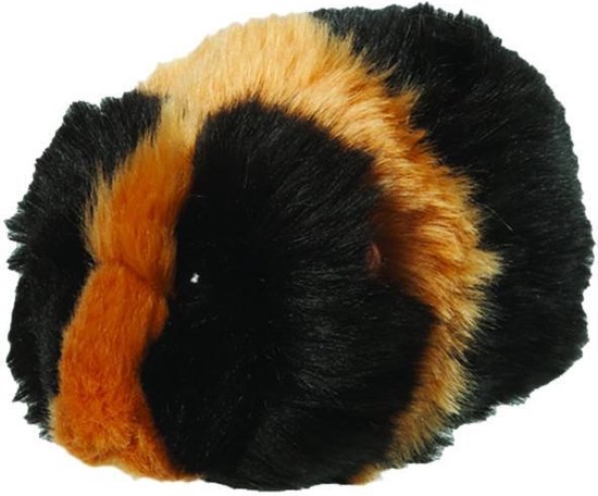 Pluche zwart met bruine cavia 13 cm