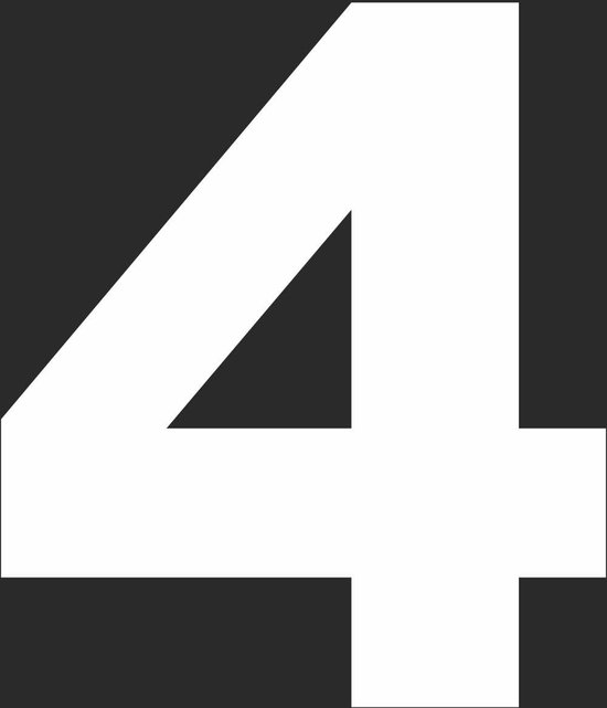 Numéro 4, par pièce, sous forme d'autocollant 15 cm. haute