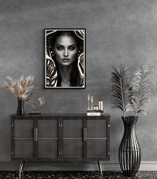 Affiche Art moderne | Femme Or | Résumé Goudor | 51x71cm | Esthétique Affiche | Décoration murale | Art moderne | Affiche murale | MT | Décoration de chambre esthétique | Convient pour l'encadrement