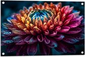 Tuinposter – Bloem - Kleuren - Natuur - Druppels - 75x50 cm Foto op Tuinposter (wanddecoratie voor buiten en binnen)