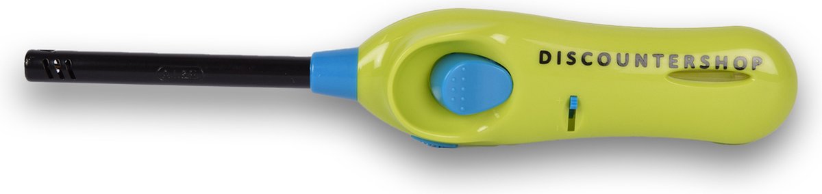 Goedkoopste Groen & Blauw Elektrische Aansteker met Kinderslot - 22cm Plastic, Ideaal voor BBQ, Kaarsen, en Outdoor Gebruik