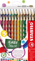 STABILO EASYcolors - Ergonomisch Kleurpotlood - Linkshandig - Extra Dikke 4.2 mm Kern - Set Met 24 Kleuren