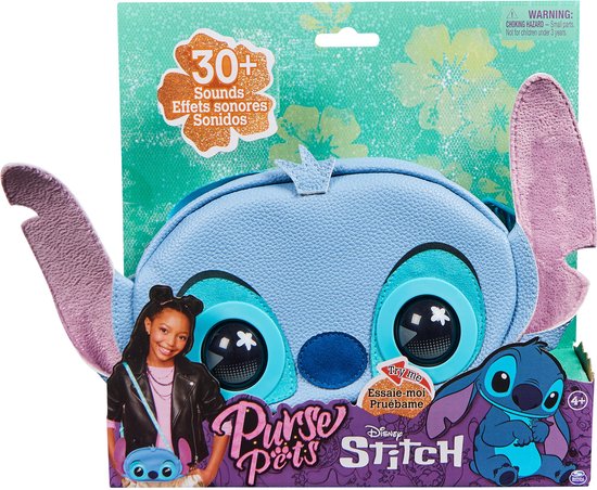 Foto: Purse pets disney stitch interactief tas knuffel met meer dan 30 geluiden en reacties