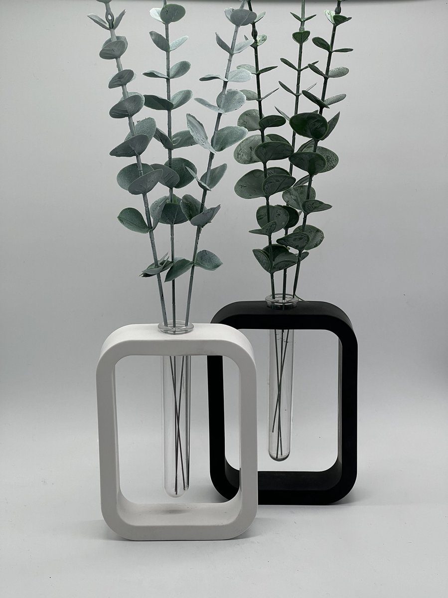 Reageerbuishouder eucalyptus donker / zwart