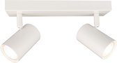 Ledvion LED plafondspot Wit 2-lichts, dimbaar, 5W, 4000K, kantelbaar, GU10 fitting, opbouwmontage, Witte lamp, rechthoekige lamp, verlichting, IP20, GU10 fitting, incl. GU10 lamp