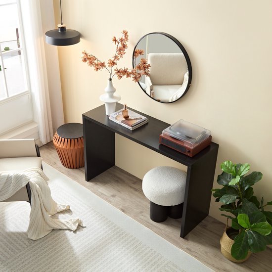 House Vibes Table d'appoint noir | Chêne | Table murale | Table d'entrée - 120*40*75cm