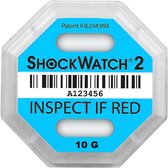ShockWatch®2 schokindicator 10G Turkoois, inclusief framing label