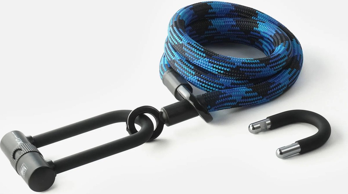 TEXLOCK eyelet - U/X lock - Fietsslot - ART2 - L - 160cm - Blauw