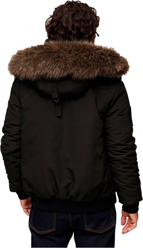 STONE HARBOUR Heren gewatteerde jas met zachte fleece binnenvoering, warme winterjas met grote capuchon Hadrieen XX S-3XL, Ice Green, XL