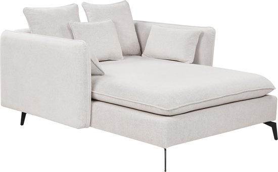 CHARMES - Chaise Longue - Lichtbeige - Polyester