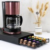 Capsulehouder - Compatibele Koffiecapsuledispenser - Antislip Voeten - Netvormige Vakken - 40 Capsules - Zwart