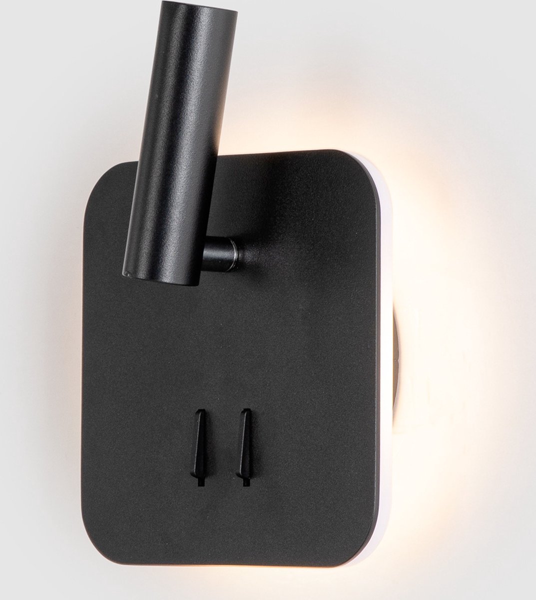 LumenXL - Vierkante wandlamp Sofian - Verlichte wandplaat - Draaibaar