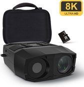 Bastix N1 Verrekijker Met Camera – Nachtkijker met Infrarood – Verrekijker Voor Volwassene – Met Nachtzicht - Compact - 8K - 60MP - Inclusief 64gb Micro SD Kaart