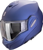 Scorpion EXO-TECH EVO PRO SOLID Matt metallic Blue - ECE goedkeuring - Maat M - Systeemhelmen - Scooter helm - Motorhelm - Blauw - Geen ECE goedkeuring goedgekeurd