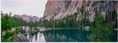 Poster (Mat) - Bergen - Water - Bomen - 120x40 cm Foto op Posterpapier met een Matte look