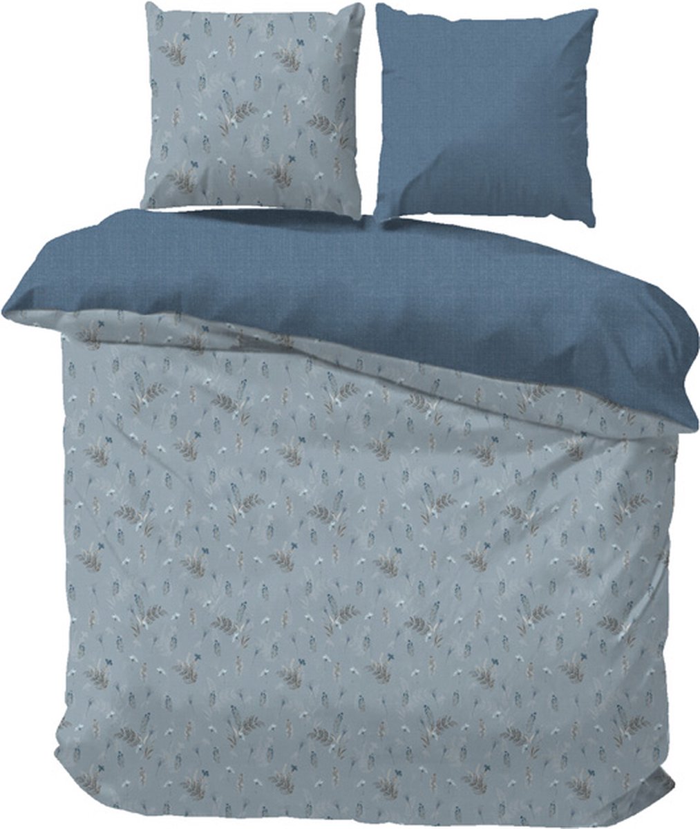 iSleep Dekbedovertrek Debby - Litsjumeaux XL - 260x200/220 cm - Blauw