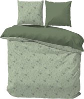 iSleep Dekbedovertrek Debby - Eenpersoons - 140x200/220 cm - Groen