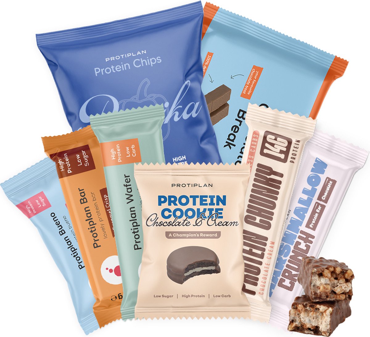 Goedkoopste Protiplan | Mixpakket Snacks | 8 x Protiplan Proteïne Snacks