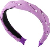 Emilie collection - haarband - lila roze - parels - diadeem