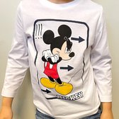 Mickey Mouse Manches Longues Flèche Wit - Taille 104