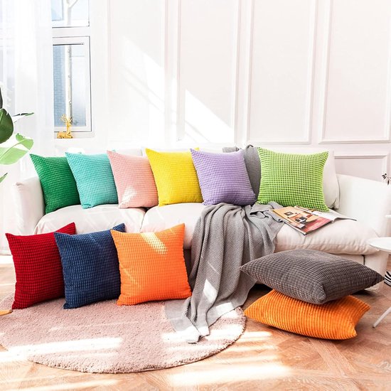 Lanpn 45x45 Kerst Kussenslopen Set van 4, Elanden Pluche Winter Decoratieve Vakantie Kussensloop Kussensloop Kussen 45 x 45 voor Indoor Thuis