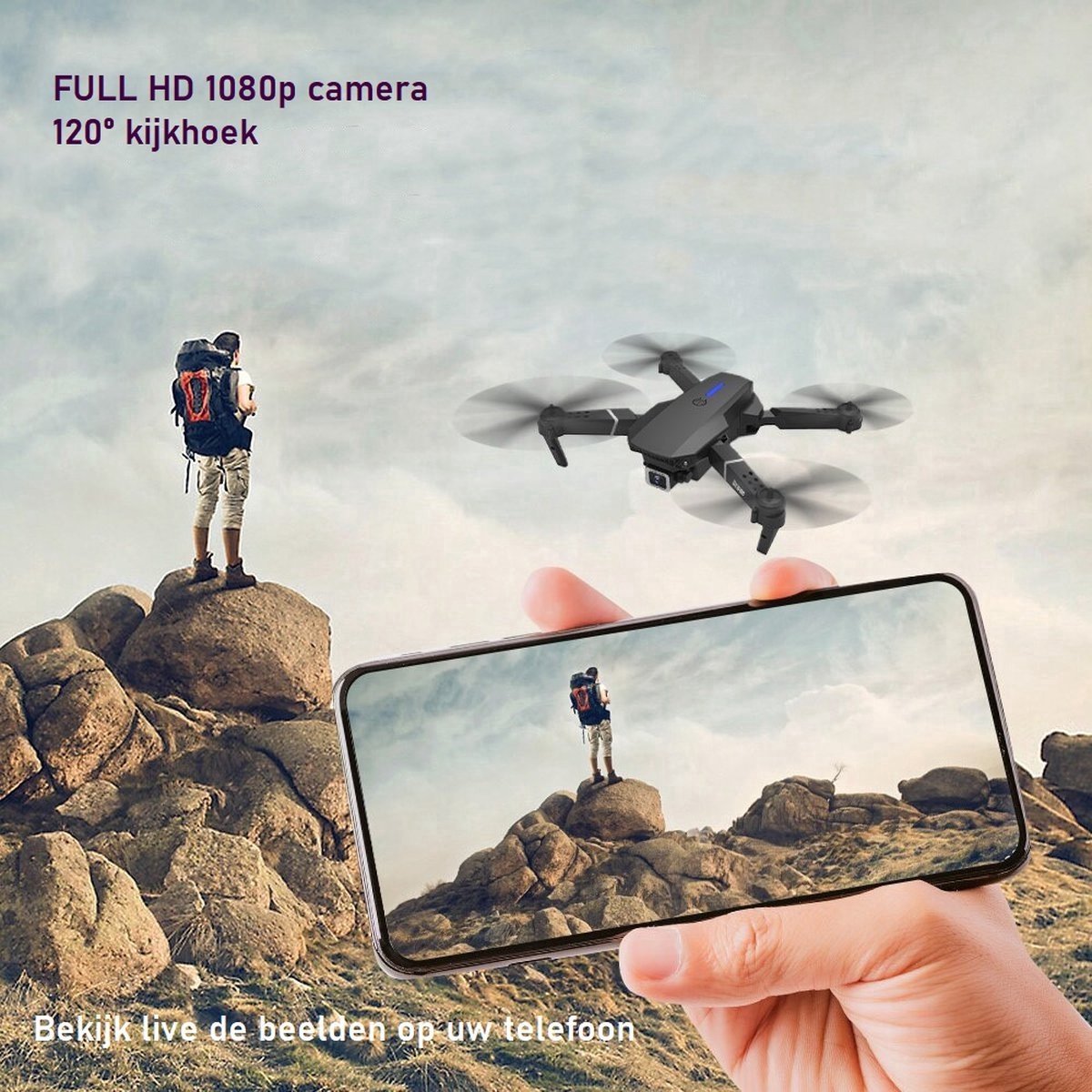 IMPORTEUR: HS Plus d.o.o. Quad Drone met Camera en Opbergtas thumbnail 5