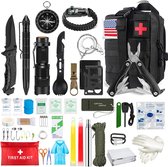 Survival kit - Professionele XL uitrusting -Kit 40-Delig- Survival armband, zakmes, paracord armband, zaklamp, kompas - Noodpakket - Outdoor camping survival set - Survival spullen - Gereedschappen & Accessoires