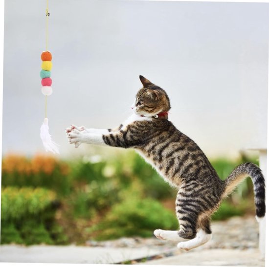 Sixfolo 3 stuks kattenspeelgoed, zelfbezigheid, hangend deurkozijn, elastische muis, interactief kattenspeelgoed voor deurkozijnen, kattenspeelgoed voor katteninteractie, decompressie, spelletjes