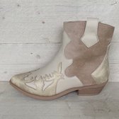 Laag cowboylaarsje met print goud/beige 37 / Goud