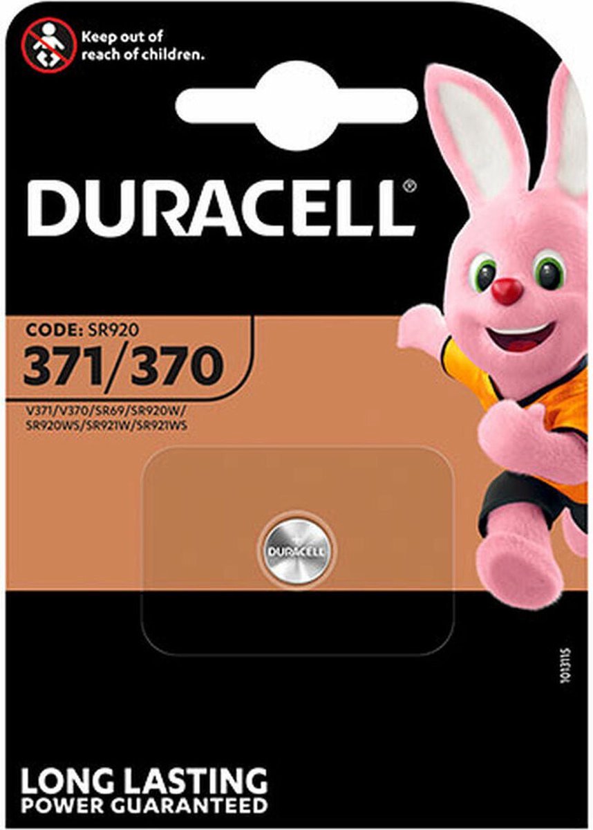 Duracell D371 Zilveroxide Knoopcel Batterij 10 Stuks