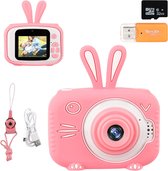 Kindercamera - 1080p HD, 20MP, 2,0 inch Scherm, Ingebouwde 32GB SD-kaart, Roze