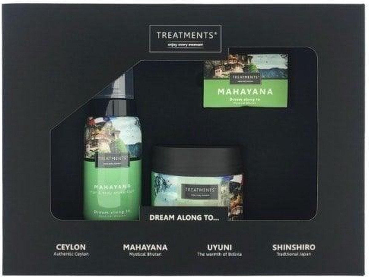 Goedkoopste Treatments® - GSSM - Geschenkdoos Douche & Scrub - Mahayana