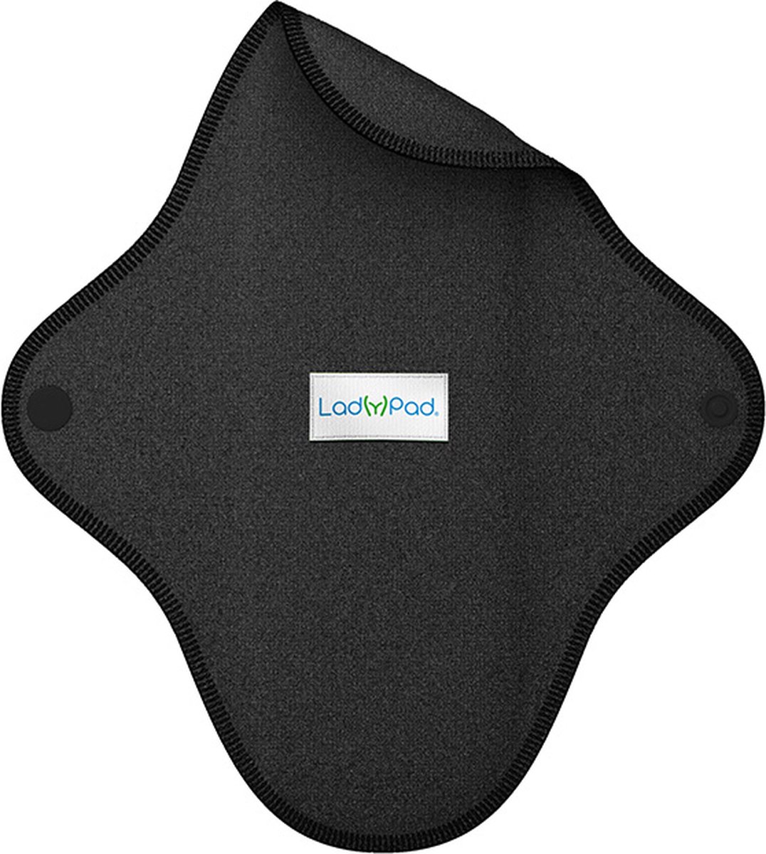 Ladypad - wasbaar inlegkruisje - maat XXS - zwart - badstof - bamboe - biologische katoen - wasbaar - herbruikbaar