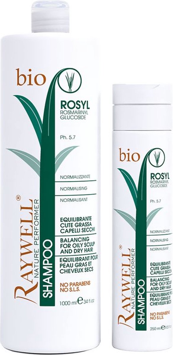 Raywell Rosyl - normalising shampoo - balancing for oily sculp and dry hair - 1000ml