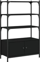 vidaXL-Boekenkast-3-laags-70x30x109,5-cm-bewerkt-hout-zwart