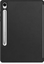 Hoesje Geschikt voor Samsung Galaxy Tab S9 FE Hoes Case Tablet Hoesje Tri-fold Met Uitsparing Geschikt voor S Pen Met Screenprotector - Hoes Geschikt voor Samsung Tab S9 FE Hoesje Hard Cover Bookcase Hoes - Zwart