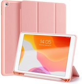 Tablet hoes geschikt voor Ipad 10.2 Inch 2019 / 2020 / 2021 - Dux Ducis Domo Book Case met Stylus pen houder - Roze