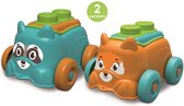 Clementoni Soft Clemmy - Seau avec jeu de construction et chien - Blocs à empiler - Jouets pour bébés à partir de 6 mois