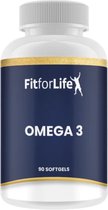 Fit for Life Omega 3 - Visolie - Hoge en veilige dosering EPA en DHA - Met vitamine E - 90 softgels