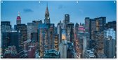 Wanddecoratie buiten New York - Skyline - Empire State Building - 160x80 cm - Tuindoek - Buitenposter