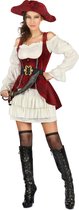 LUCIDA - Wit met rood piraten pak voor dames - M