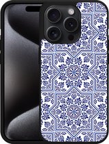 Cazy Hardcase Hoesje geschikt voor iPhone 15 Pro Delfts Blauw II