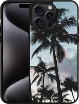 Cazy Hardcase Hoesje geschikt voor iPhone 15 Pro Max Palmtrees