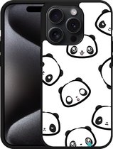 Cazy Hardcase Hoesje geschikt voor iPhone 15 Pro Panda Emotions