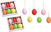 Viv! Cintre de décoration de Pâques de Noël - Oeufs de Pâques colorés avec des points en matériau naturel - lot de 12 - Pâques - 6 cm